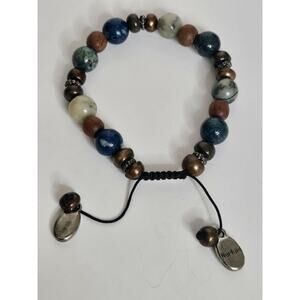 Inspiring Adjustable Knot Crafted Embrace & Nurture Beads Multicolor Bracelet